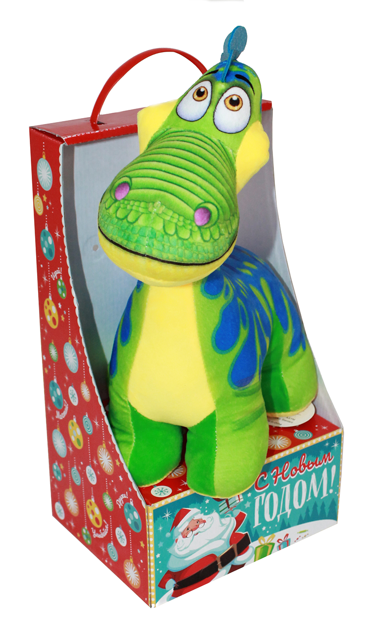 Новогодний подарок мягкая игрушка с конфетами Дракоша 800 г